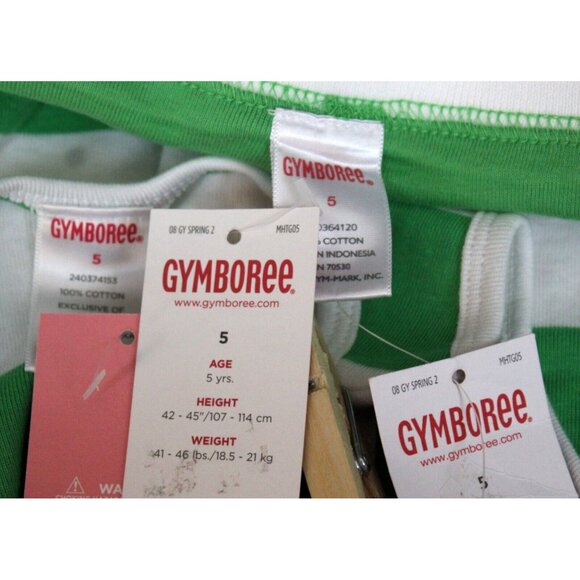2008 Gymboree Tennis Match Outfit sz 5 NWT Tank Top Skort Green Striped Flower - Picture 8 of 8